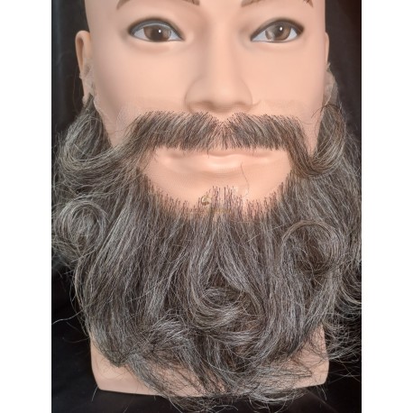 Barba y Bigote Canas Cabello Natural