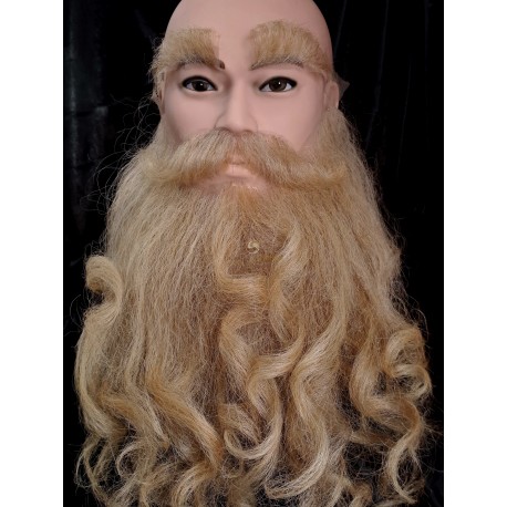 Conjunto Barba, Bigote y Cejas Cabello Natural Larga