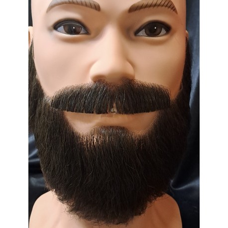 Barba Corta y Bigote Cabello Natural