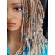 Peluca Dreadlocks Silver Blue
