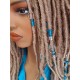 Peluca Dreadlocks Silver Blue