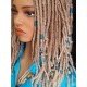 Peluca Dreadlocks Silver Blue