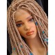Peluca Dreadlocks Silver Blue
