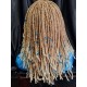 Peluca Dreadlocks Silver Blue