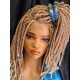 Peluca Dreadlocks Silver Blue