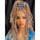 Peluca Dreadlocks Silver Blue
