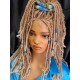 Peluca Dreadlocks Silver Blue