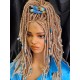 Peluca Dreadlocks Silver Blue
