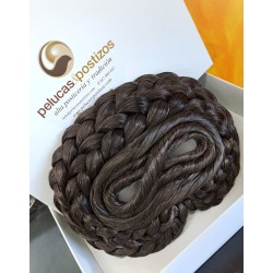Moño Trasero De CABELLO NATURAL 8 MALLAS