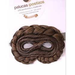 Moño Trasero De CABELLO NATURAL 4 MALLAS Nº 6